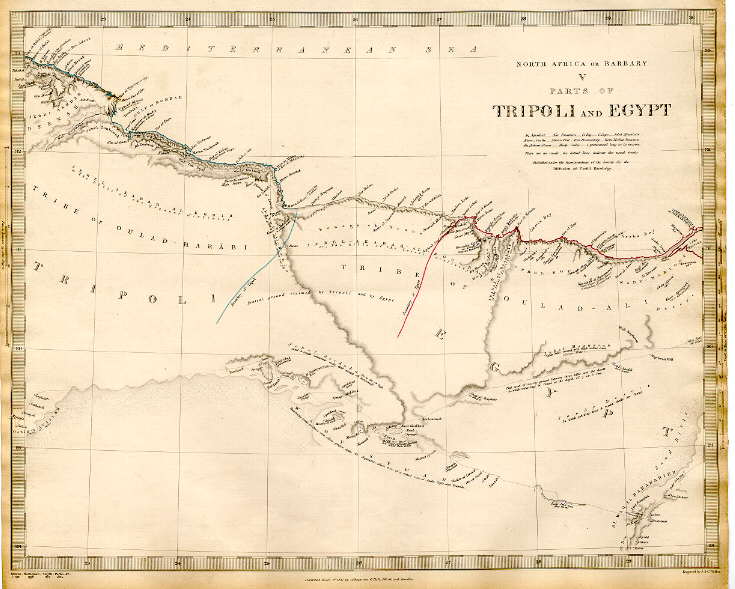 Africa, Tripoli & Egypt, SDUK, 1844