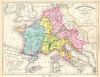 France, Charlemagne Empire in 814, Atlas Universel, 1877