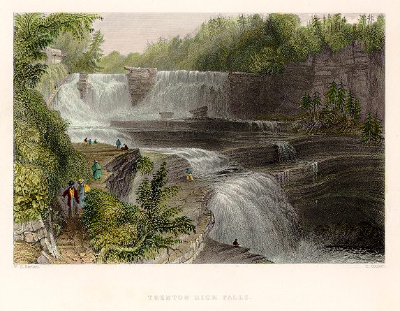 USA (New York), Trenton High Falls, 1838