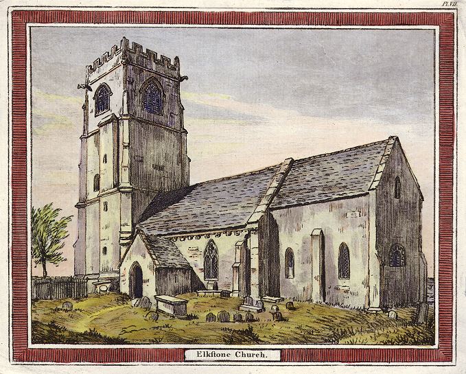 Gloucestershire, Elkstone Church, 1800