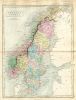 Sweden & Norway map, 1853