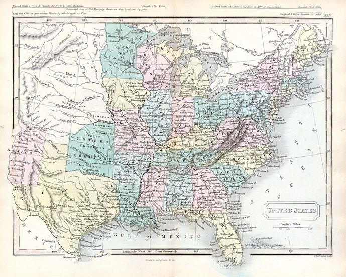 United States, Atlas of Modern Geography, 1853