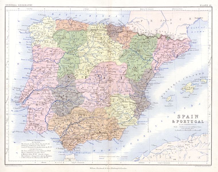 Spain & Portugal, 1863