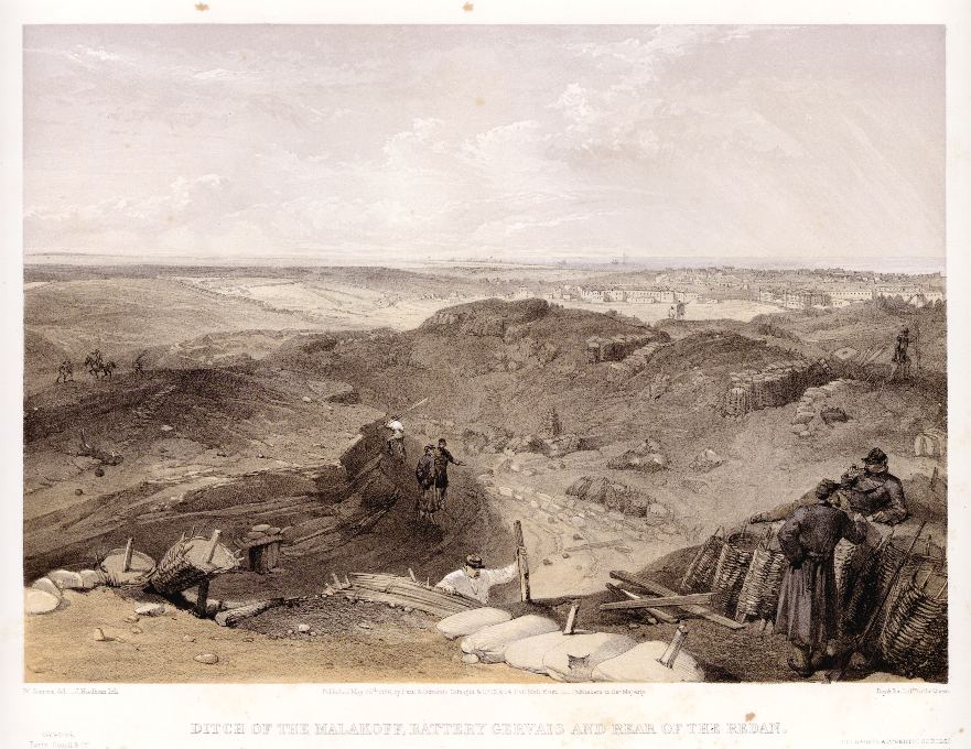 Crimea, Ditch of Malakoff Mattery, Simpson, 1855