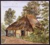 Thatched outbuilding, small painting by Charlotte Paget, 1870