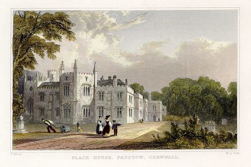 Cornwall, Place House, Padstow, 1832