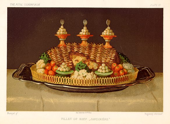 Culinary, Fillet of Beef jardinaire, 1890