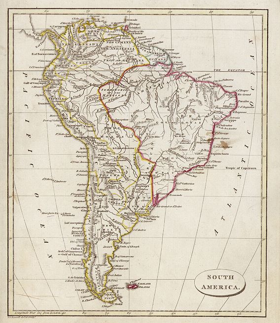 South America, Ostells New General Atlas, 1813