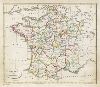 France in Provinces, Ostells New General Atlas, 1813