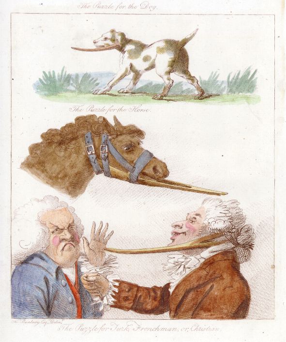 Uses of 'The Puzzle', Bunbury caricature, 1808