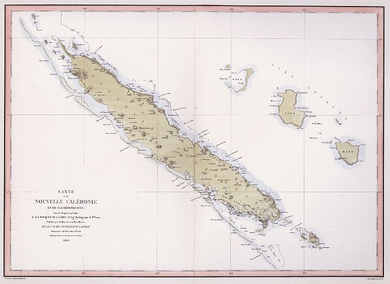 New Caledonia, French Colonies, 1866
