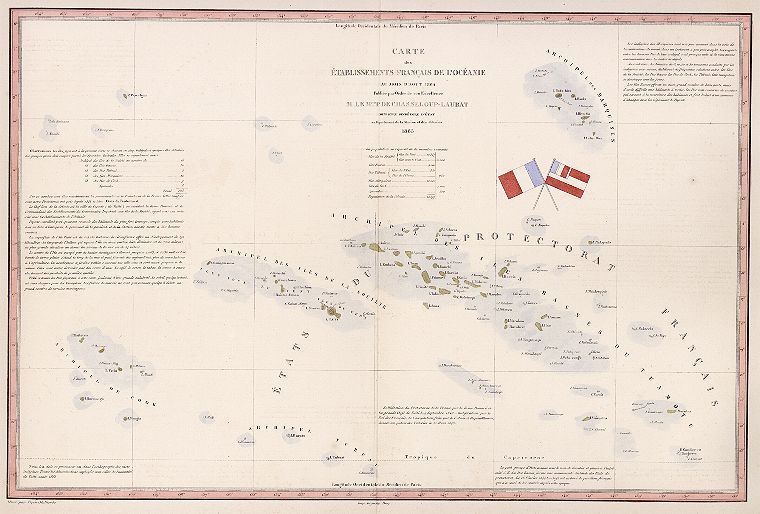 Pacific (Oceana), French Colonies, 1866