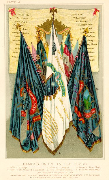 USA, Famous Union Battle Flags, 1888