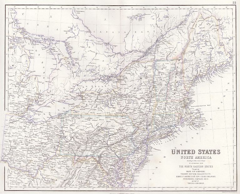United States, North East states, Swanston/Fullarton, 1858