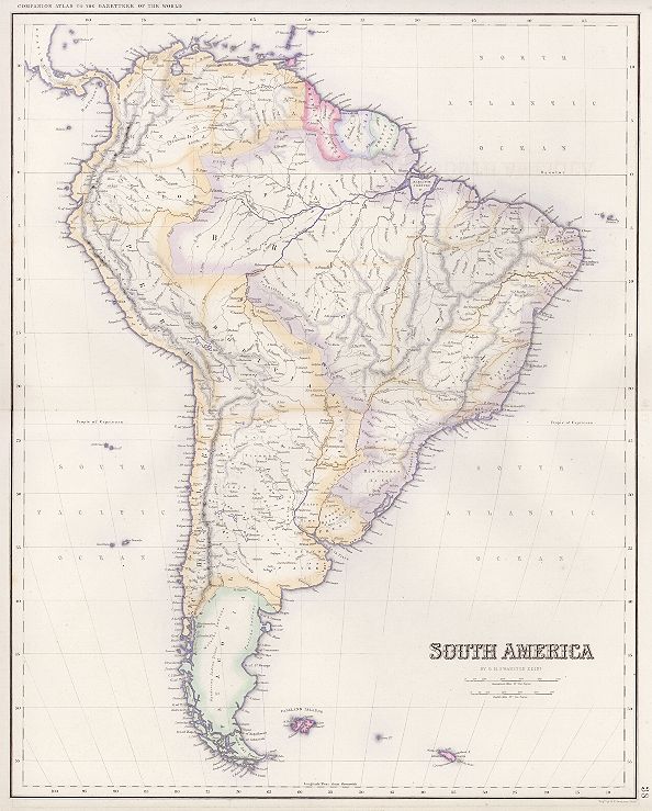 South America, Swanston/Fullarton, 1858