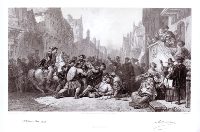 Scotland, Old Linlithgow (assasination of Moray), large lithograph, 1854