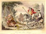Henry VIII hunting monks, Comic History of England, 1848