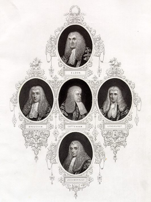 Eldon, Brougham, Cottenham, Lyndhurst & Loughborough (Lord Chancellors), 1855