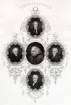 Sheridan, Rees, Johnson, Walker & Crabbe portraits, 1855