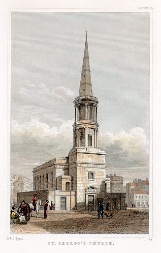 Lancashire, Liverpool, St. Georges Church, 1836