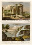 Italy, two views of Tivoli, Rome, 1790