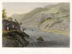 India, Crossing the River Tonse by a Jhoola, 1838