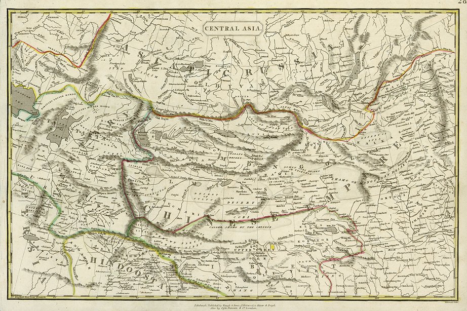 Central Asia, New Edinburgh General Atlas, 1821