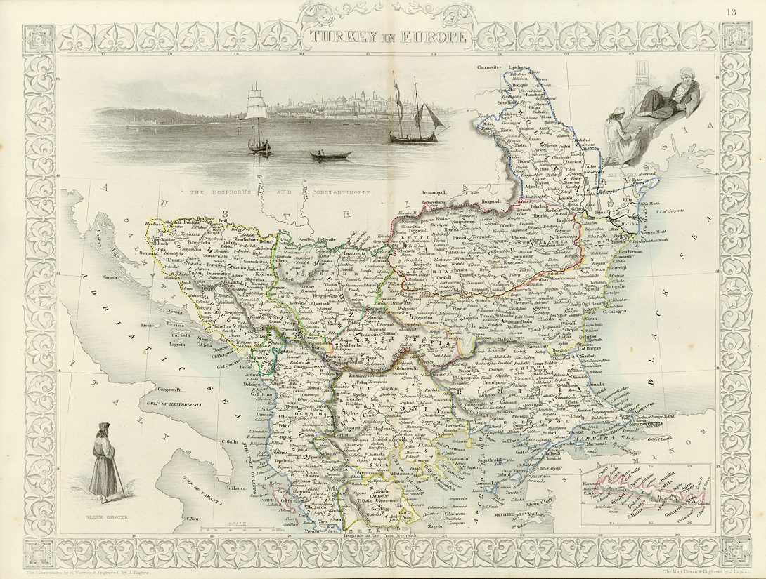 Turkey in Europe, Tallis, about 1860