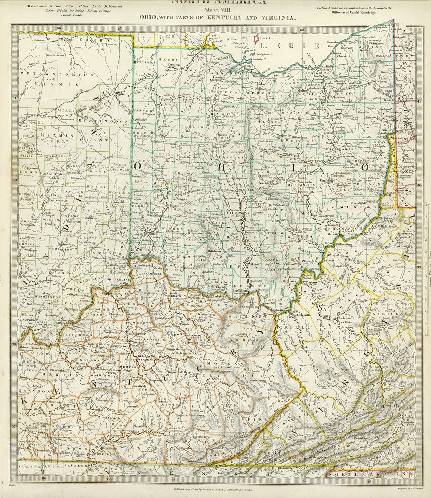 North America 8, Ohio, etc, SDUK, 1844