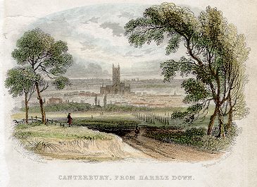 Kent, Canterbury view,  1828