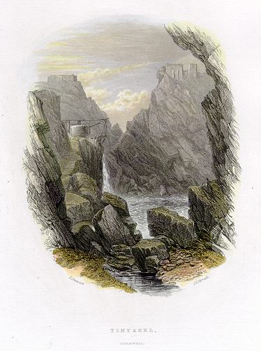 Cornwall, Tintagel, 1840