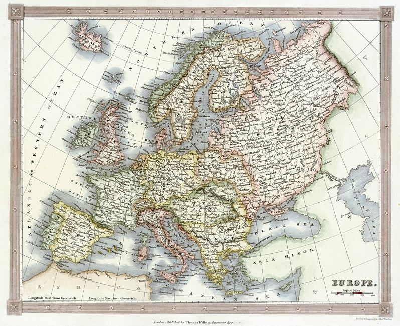 Europe, Findlay/Kelly, 1843