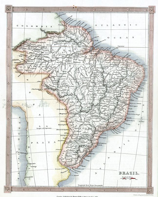 South America, Brazil, Findlay/Kelly, 1843