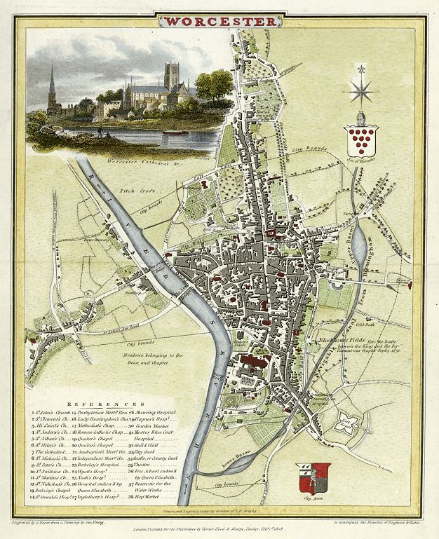 Worcester plan, Cole & Roper, 1806