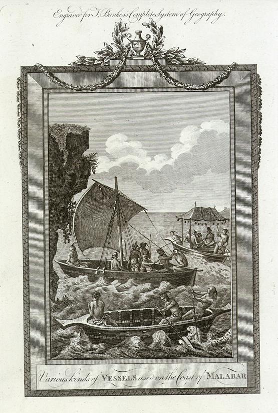India, Boats off Malabar, 1788