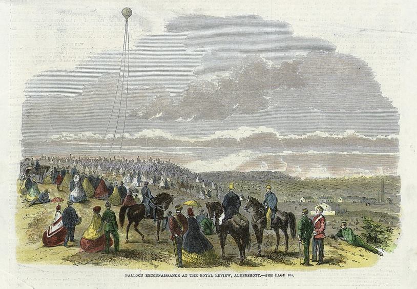 Balloon Reconnaissance at the Royal Review, Aldershot, 1863
