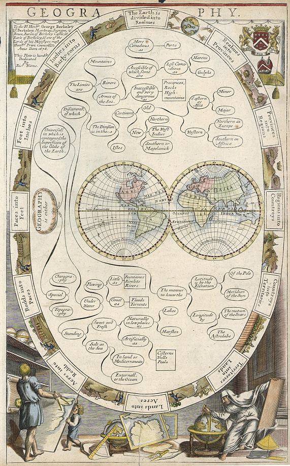 'Geography', (with world map), Richard Blome, 1686