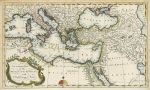 Mediterranean, Map of the Travels of the Apostles etc. 1759