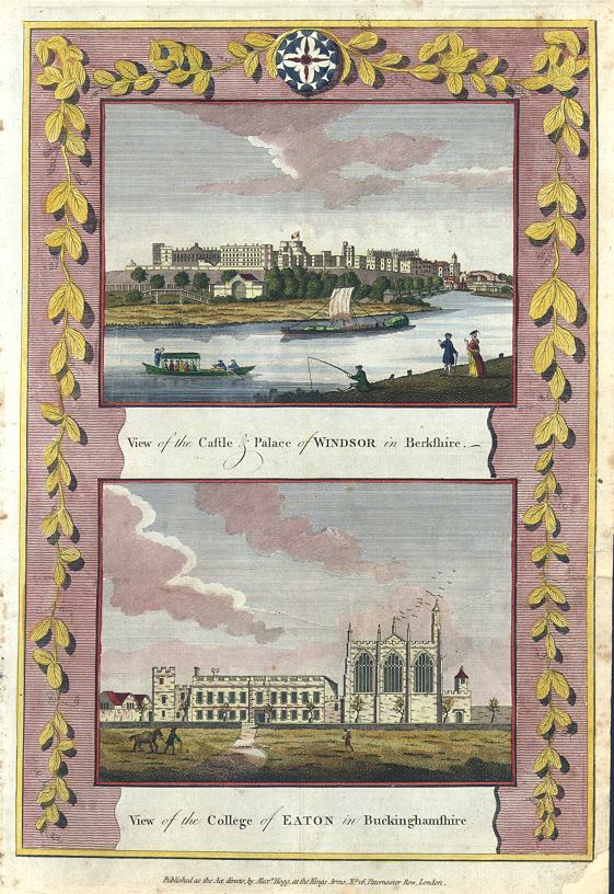 Berkshire - Windsor Castle & Eaton College in Buckinghamshire, 1784