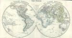 The World in hemispheres, 1845