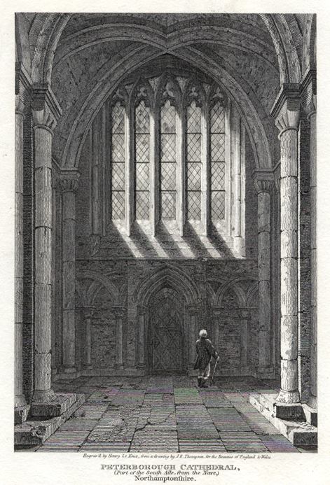Northamptonshire, Peterborough Cathedral interior, 1809