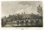 Staffordshire, Tutbury Castle, Church & Bridge, 1812
