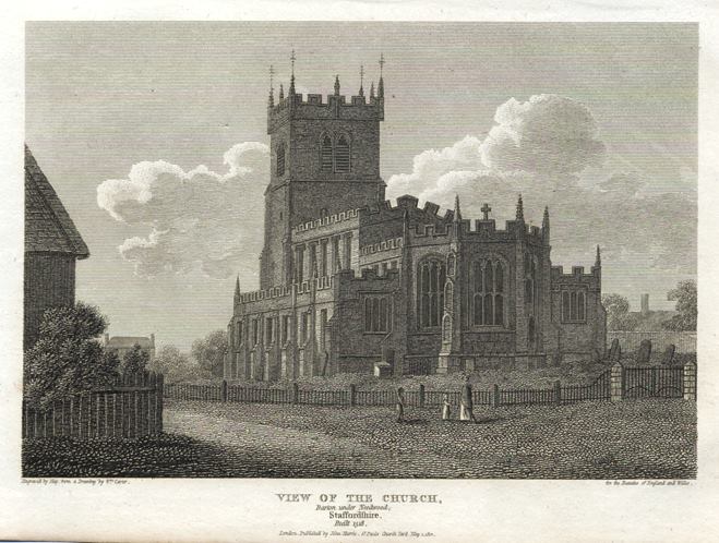 Staffordshire, Barton Under Needwood Church, 1812