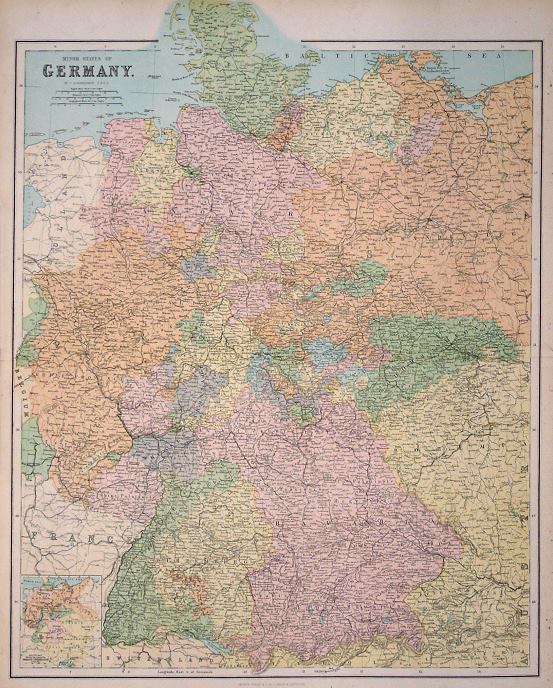 Germany, large map, 1867