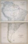 South America on 2 sheets, 1861