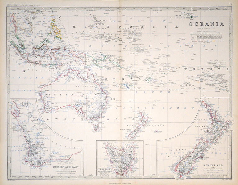 Oceania (with Australia & New Zealand), 1861