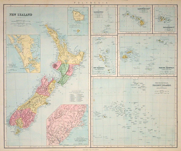 New Zealand & Polynesia, 1867
