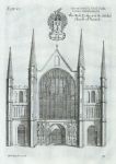Norwich Cathedral west prospect, Daniel King, 1673 / 1718