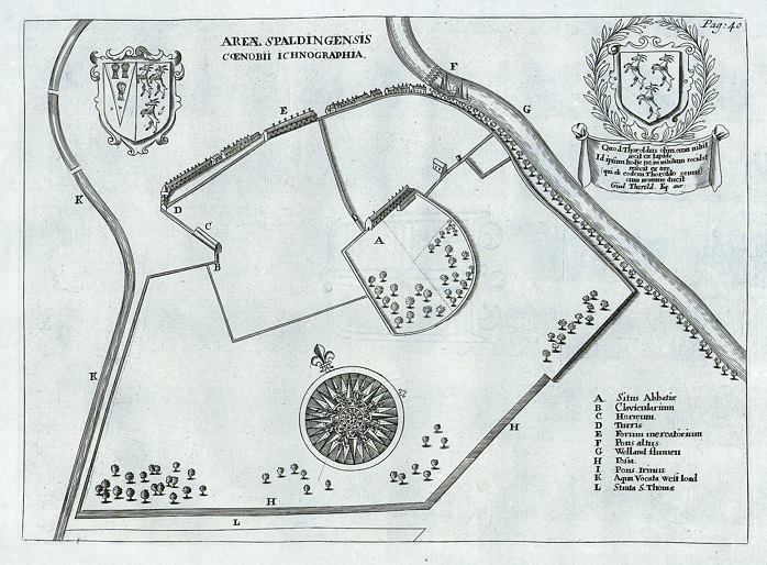 Lincolnshire, Spalding plan, Daniel King, 1673 / 1718