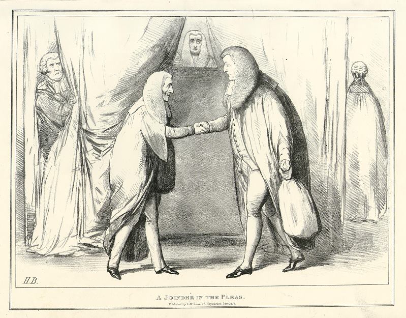 A Joinder in the Pleas (legal), John Doyle, HB Sketches, 1829
